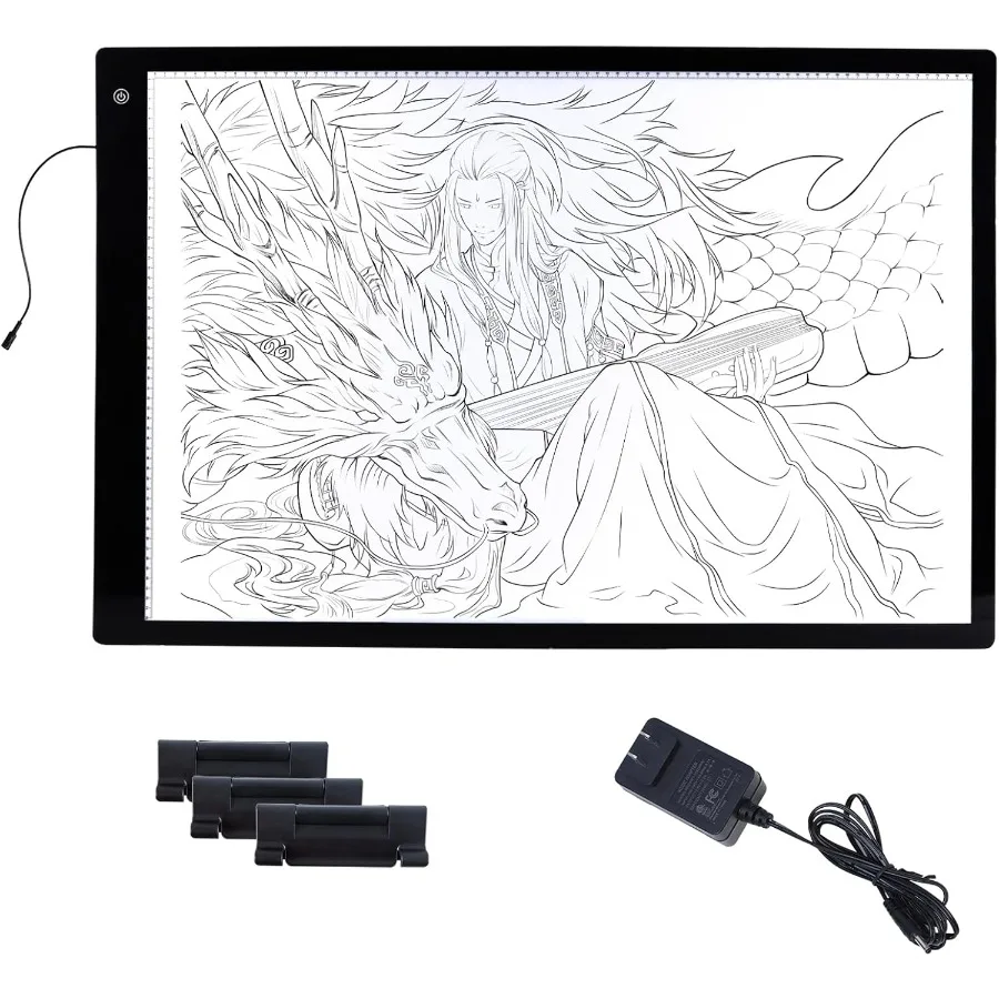 

A1 Extra Large Light Box for Tracing with AC Adapter Cable Ultra-Thin Light Board for Diamond PaintingStepless Dimming Big Ligh