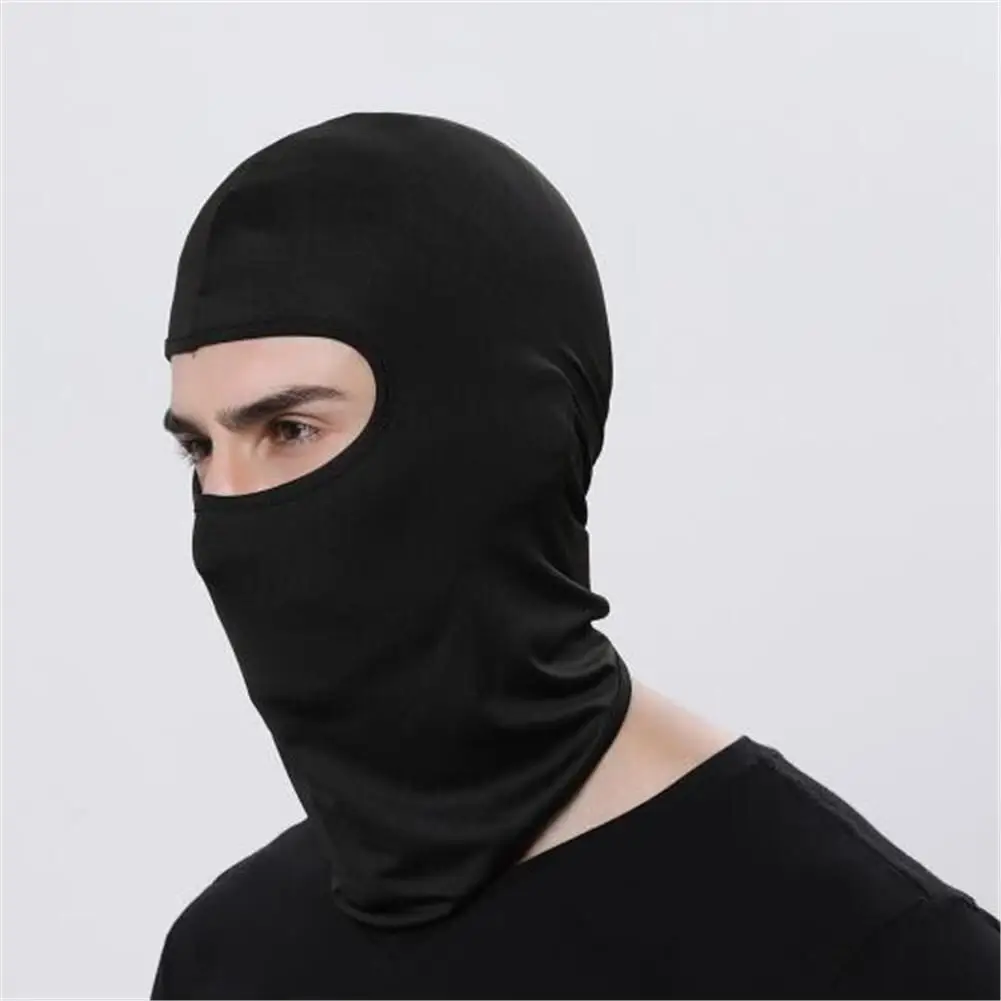 Outdoor Ski Motorcycle Cycling Balaclava Full Face Mask Neck Cover Ultra Thin Face Shield