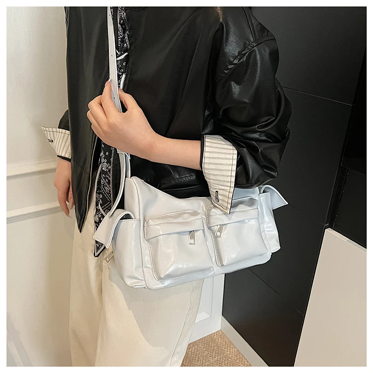 2026 Frühling Neue Einfache und Vielseitige Pendler-Tasche für Damen Hochwertige Textur Pendler-Umhängetasche mit Zwei Fächern – Detail 13