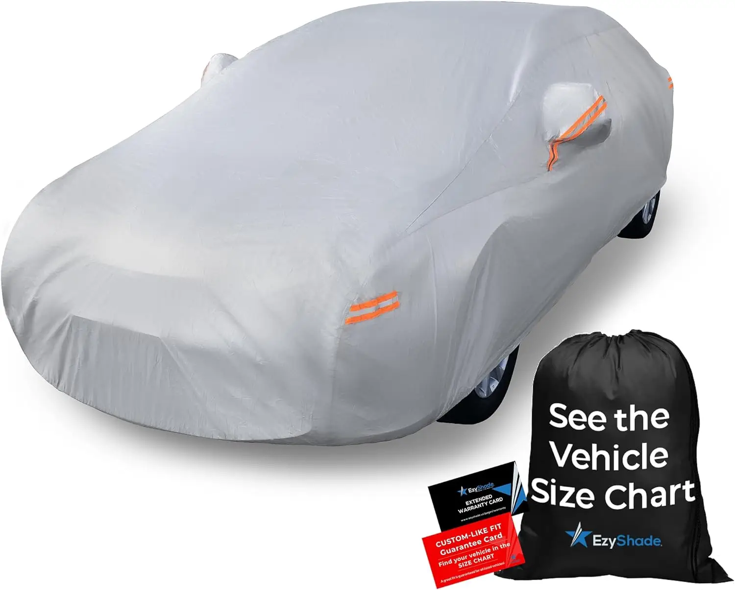 

10-Layer Car Cover Waterproof All Weather -See Vehicle Size-Chart-Car Covers for Automobiles&Car Snow Cover-Full Exterior Covers