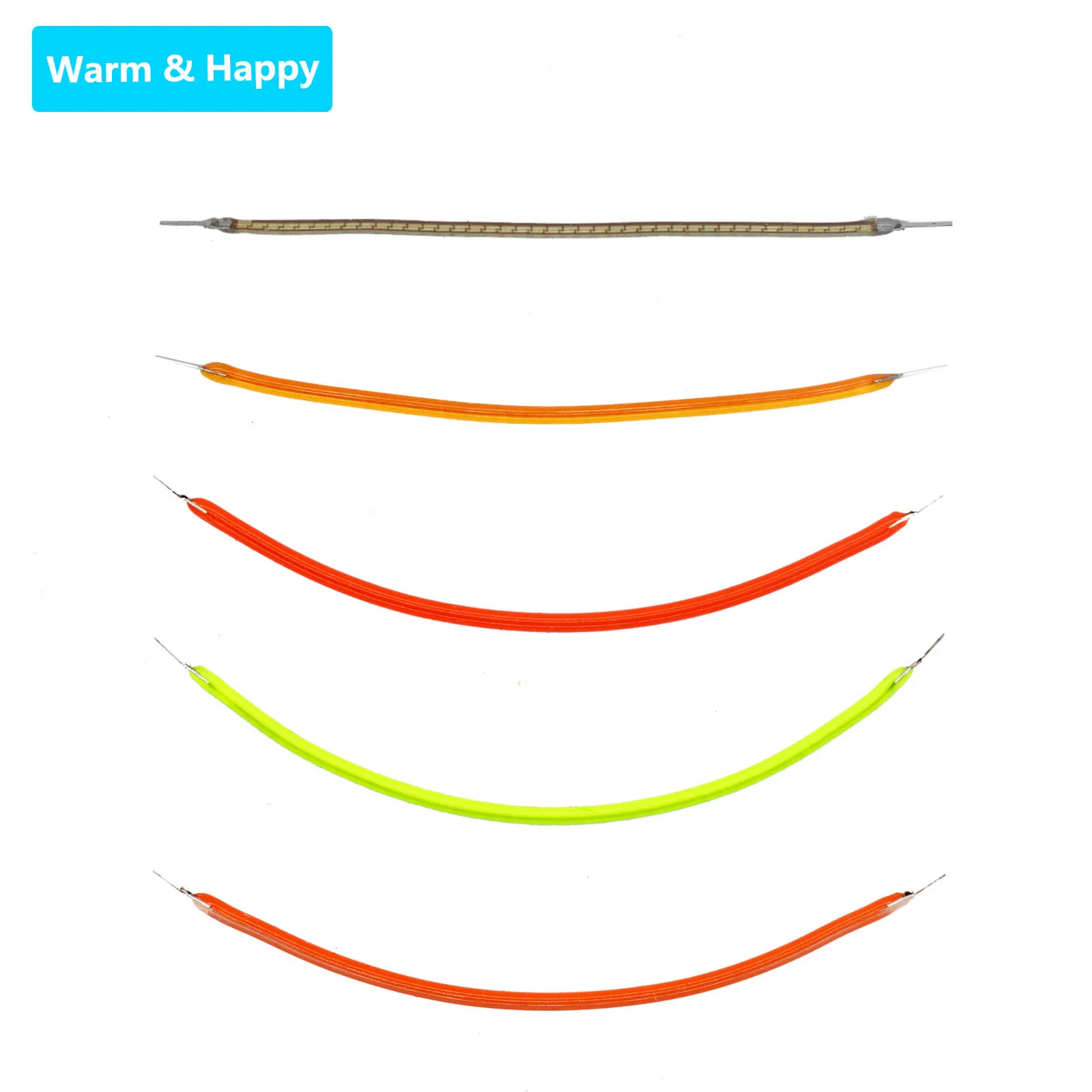 

10pcs LED Filament DC3V Edison Flexible Filament 80mm 100mA Bulb Warm/Red/Green/Blue LED Bead Unit Diodes holiday lighting DIY