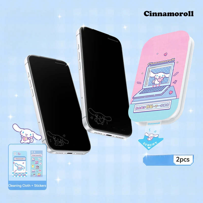 Kawaii Cartoon KT HD-schermbeschermer voor iPhone 18 Pro Max 17 16 15 14, anti-vingerafdruk, schokbestendig, gehard glas, onzichtbare folie.