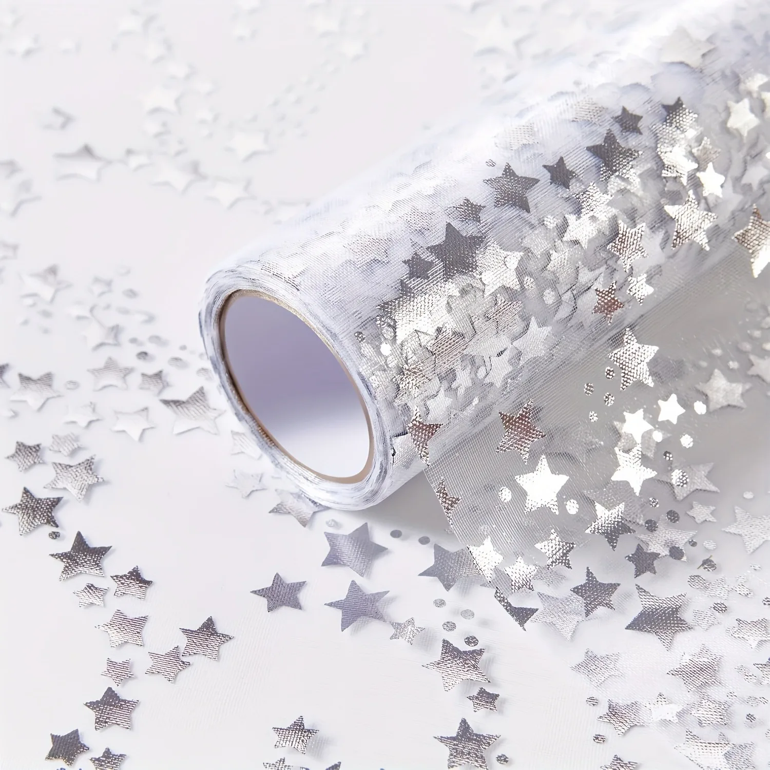 1pc 275/500cm Mesh Bling Star Table Runner Shimmery Romantic Birthday Table Flag Polyester Mesh Table Runner Dinner Table