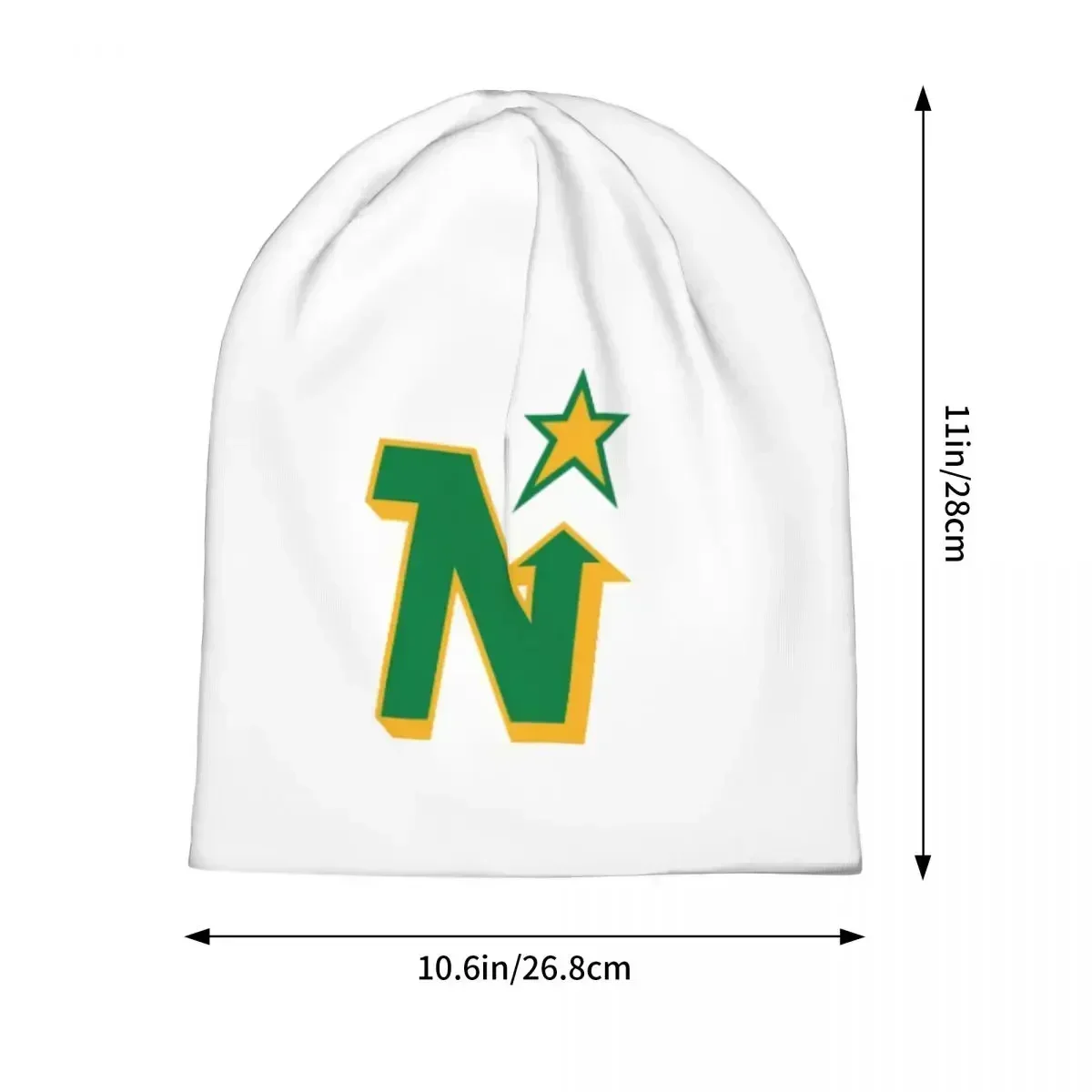 Defunct Hockey Team Minnesota North Stars Warm Knitted Cap Hip Hop Bonnet Hat Autumn Winter Beanies Hats for Men Women Adult