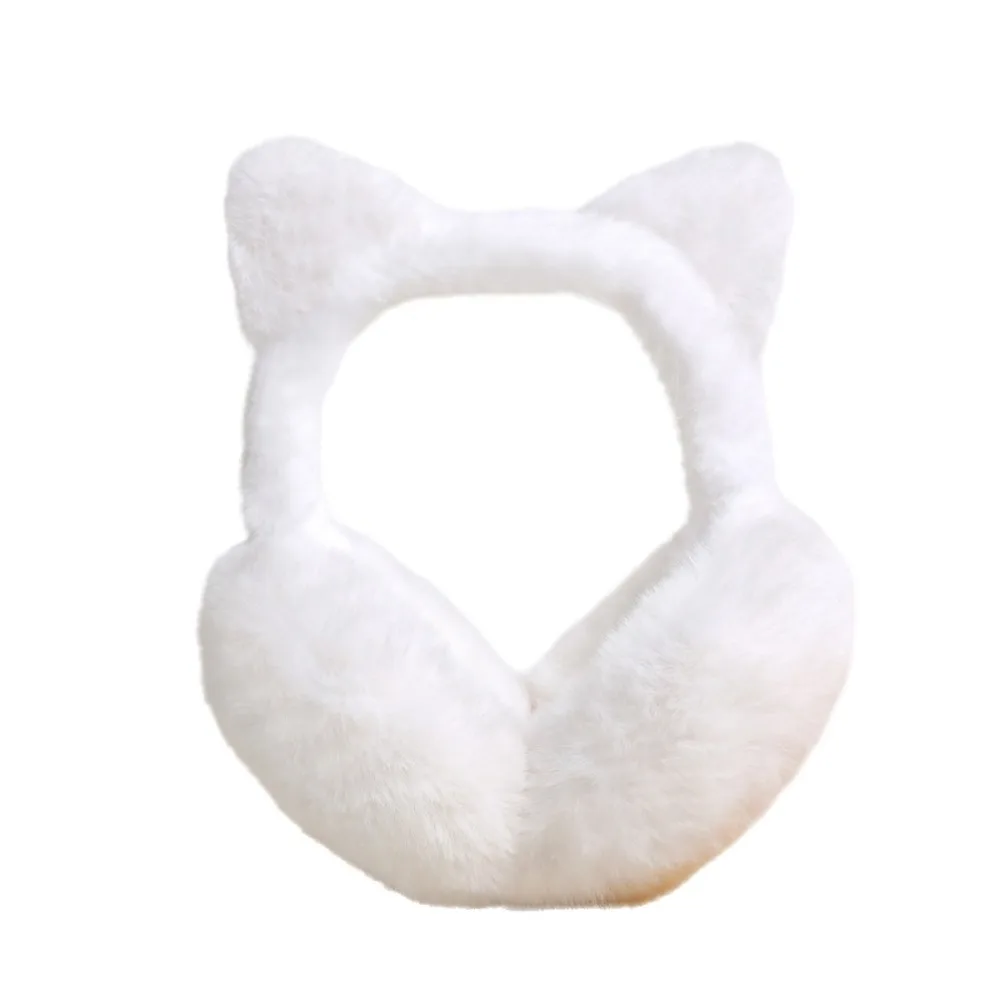 Fashion Cute Fox Ears Design Warm Ear Muffs Thickened Foldable Fox Earmuffs Cartoon Pattern Ear Cover Outdoors