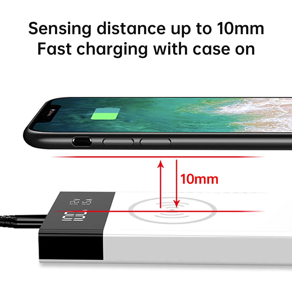 6*18650 Battery Case Without Batteries QC3.0 PD Fast Charging Power Bank Case 15W Mobile Power Supply Kit Battery Storage Box