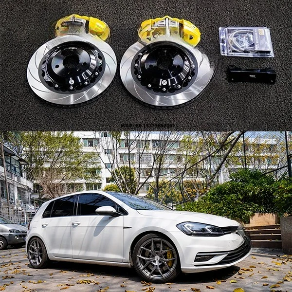 

TEI Racing P40NS Front Big Brake Kit 4 Piston Caliper with 330*28 Rotor BBK Brake System for Golf 7 17 Inch Car Rim