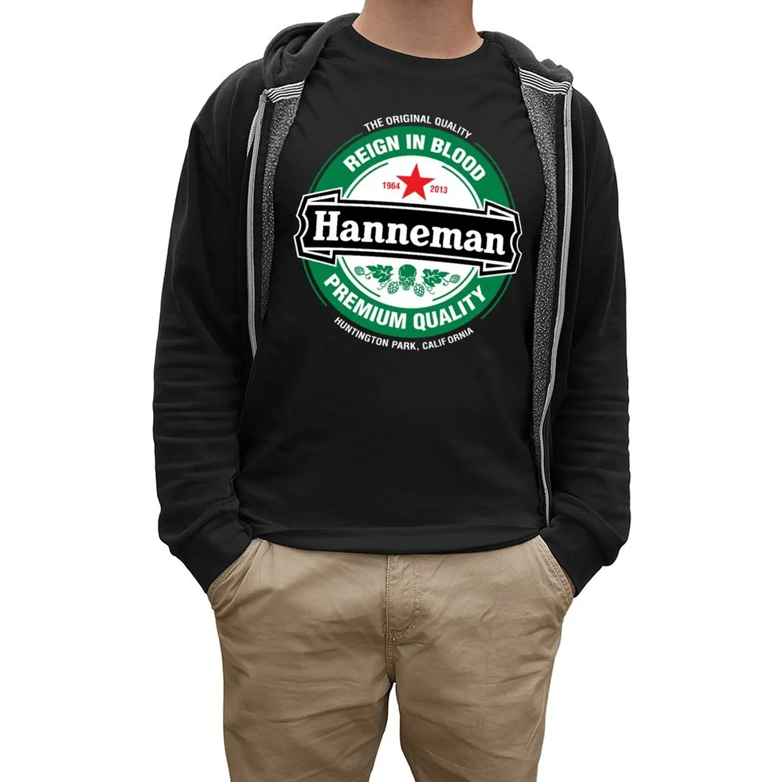 تي شيرت بأكمام قصيرة ورقبة مستديرة للرجال ، ملابس لطيفة بتصميم قاتل الشيطان ، تصميم فريد من نوعه ، قطن #5