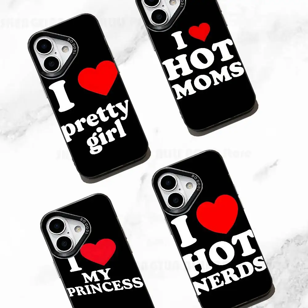 

Creative I Love Phone Case For IPhone 17 16e 16 15 14 13 12 Pro Max X XR XS MAX Back Cover