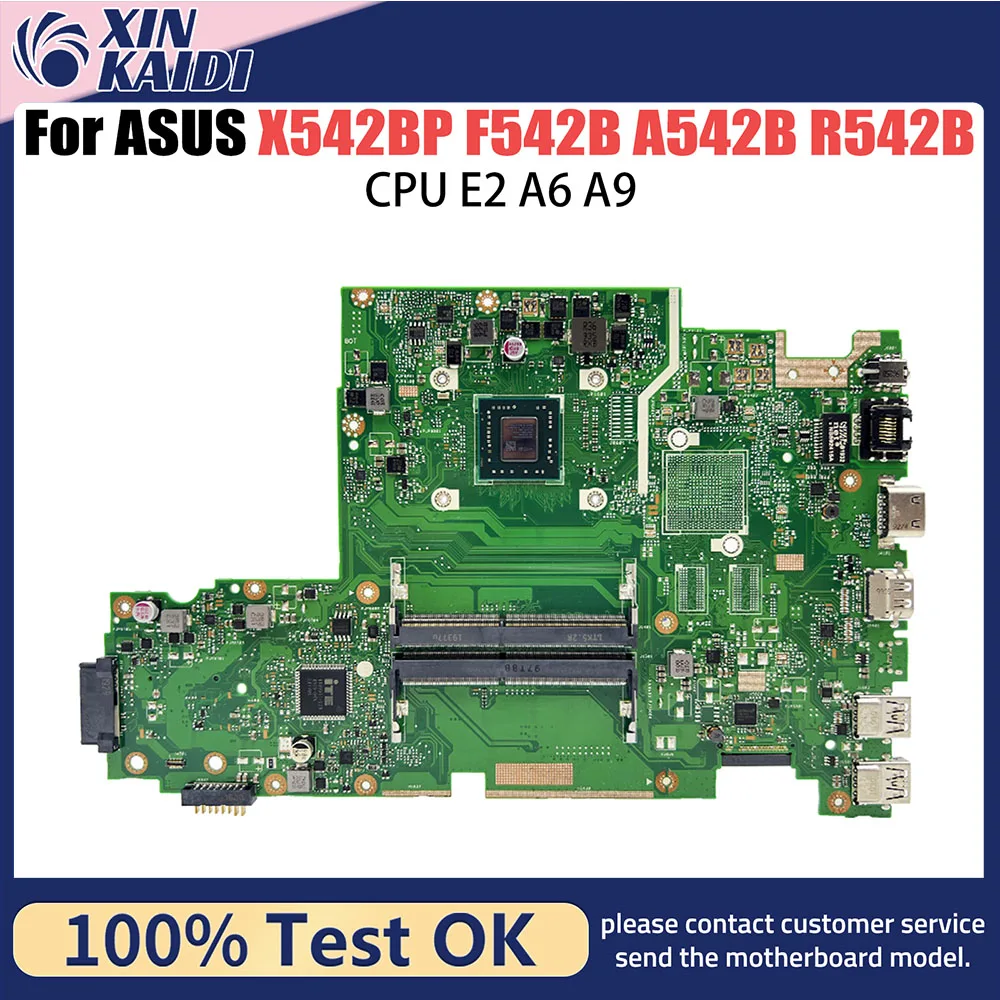 X542BP Laptop Motherboard E2-9000 A9-9420 for ASUS X542B A580B K580B X542BA Notebook Mainboard