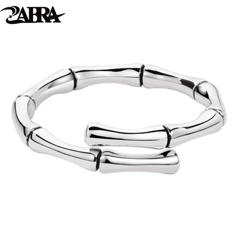 ZABRA 925 Silver Bamboo Ring for Women's New Chinese The Year of The Loong Examination Landing Ring