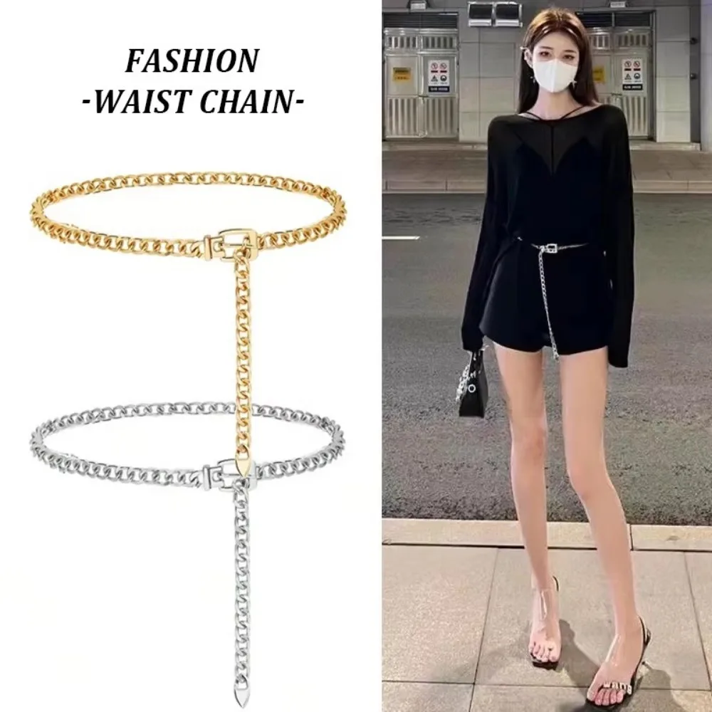 

Unisex Metal Chain Belts Long Tassel Waistband Belts Dress Corset Waist Belt Women Body Chain