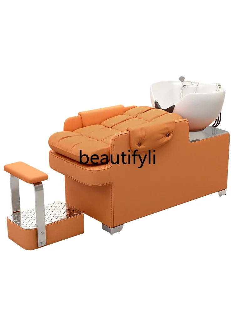 

Semi-reclining high-end shampoo bed, special ceramic flushing bed for hair salon