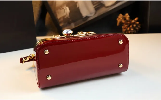 New Luxury Fashion Leather Women\'s Handbags 2024 New Wedding Box Bag Small Shoulder Crossbody Bag Portable Party Evening Bags