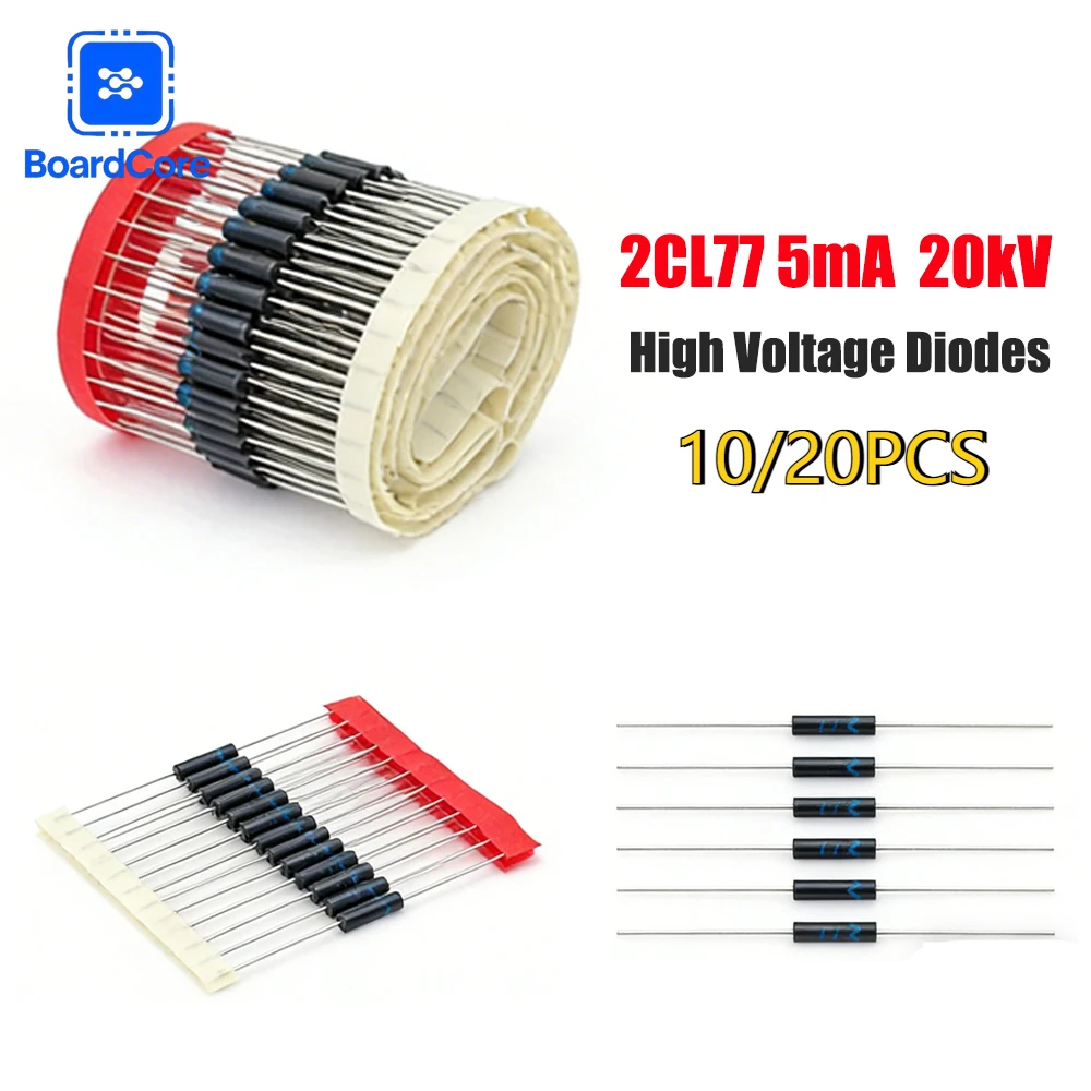 10/20PCS 2CL77 High Voltage Rectifier Diodes 20kV 5mA DIP HV Diode Kit for High Voltage Circuits