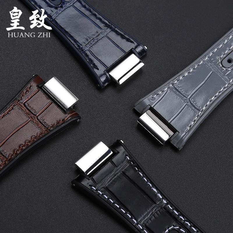 For IWC Engineer High quality Genuine Leather Watch Band IW328901 903 IW328902 Rubber Cowhide Men\'s Watch Strap Bracelet 25*14MM