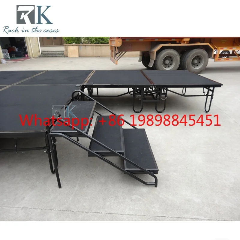 Steel Folding Removable Stage with Guide Wheel for Exhibition