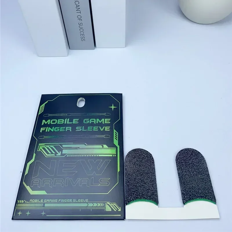 1/2Pair Mobile Game Fingertip Gloves Sweatproof Anti-slip Touch Screen Finger Sleeve Breathable Gaming Fingertip Cover for Gamer