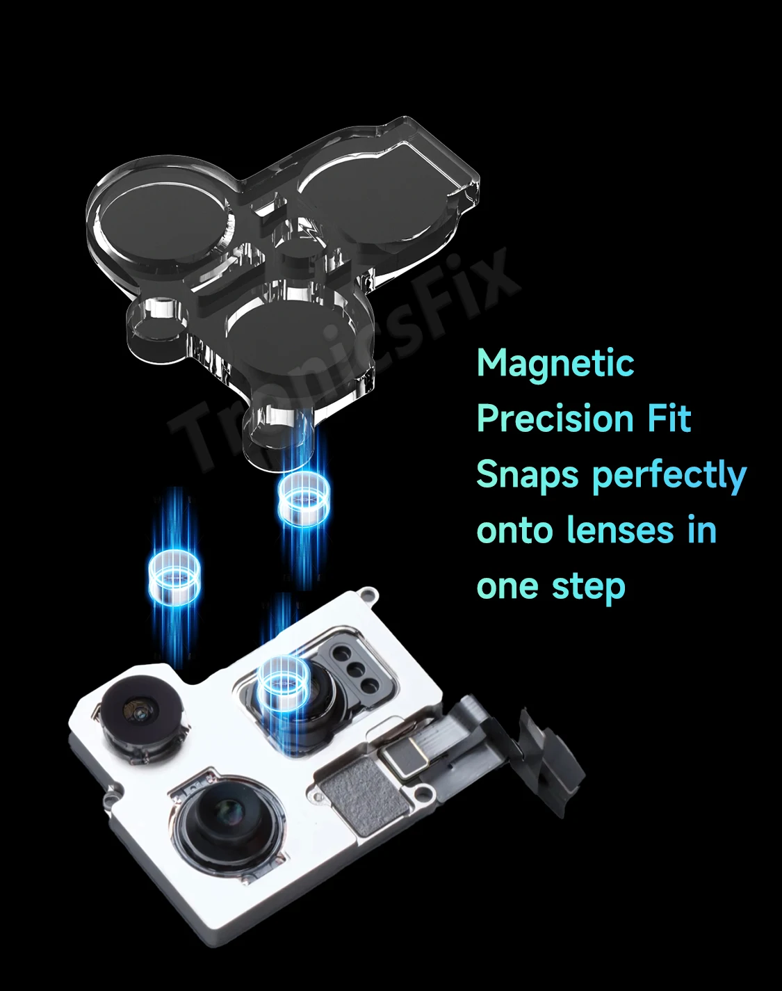 MECHANIC CP23 Magnetic Blue Light Lens Cover - Full Coverage Scratch-Resistant Protective Case for iPhone 12-16Promax