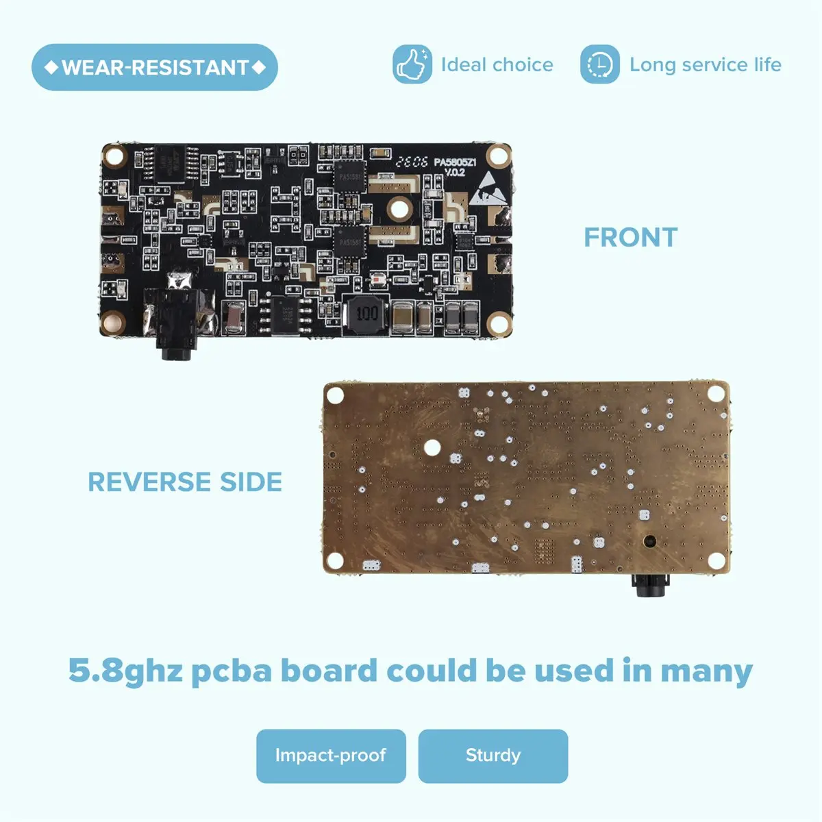 [t81c]-58ghz信号ブースター-4w-36dbm-ドローン用wi-fi-pcbaボード-信号拡張部品-ワイヤレスモジュール部品
