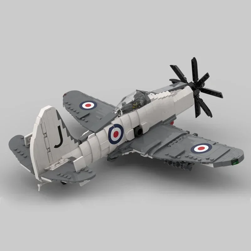 Militärflugzeugmodell Moc Bausteine im Maßstab 1:35 Wyvern Fighter Technology Blöcke Geschenke Weihnachtsspielzeug DIY-Sets Montage