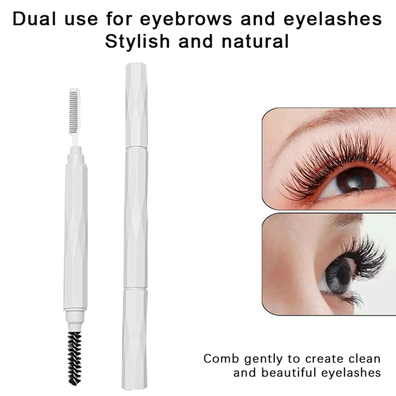 Z. Double Headed Eyebrow And Eyelash Comb Spiral Brush Fine Toothed Small Steel Comb Professional Beauty Makeup Tools For Eye