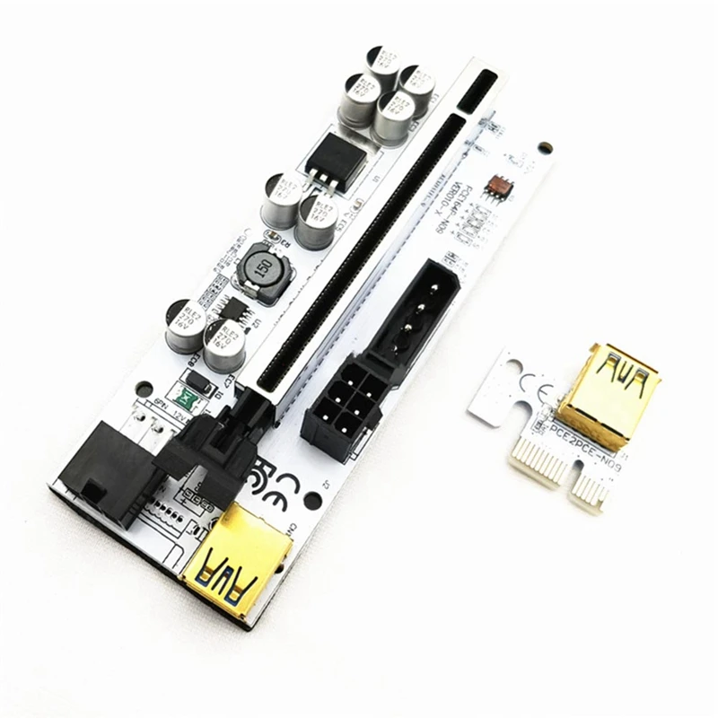 VER010-X Pcie Riser Pci-E X1 do Pcie X16 Przedłużacz karty graficznej 6Pin Riser