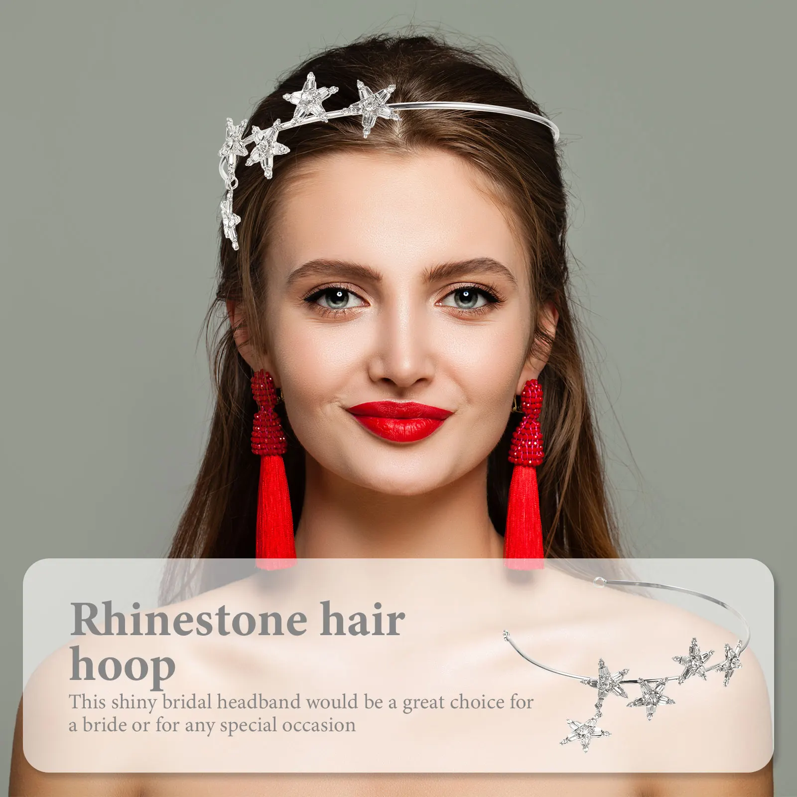 

Повязка на голову со стразами и звездами, элегантный легкий свадебный обруч для волос, свадебный аксессуар для волос невесты для женщин, головной убор со стразами