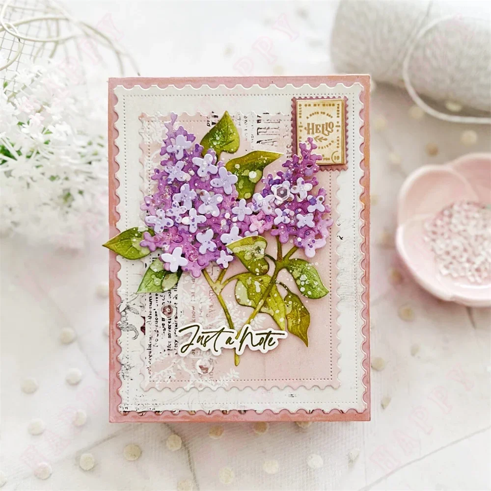 Mother's Day gift flowers Love BotaniCuts Lilacs Bold For You Stamps Stencil Metal Cutting Dies DIY Scrapbooking Cards Handmade