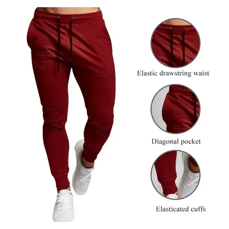 السراويل الرجالية عداء ببطء Sweatpants حجم كبير مرونة الخصر السراويل الرياضية فضفاضة اللياقة البدنية الملابس الربيع قسم رقيقة