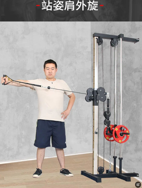 Commercial Gym Equipment Lat Machine Cable Crossover Plate, Loaded Machines, Pulley System, Cable Station, Wall Mount Pulley