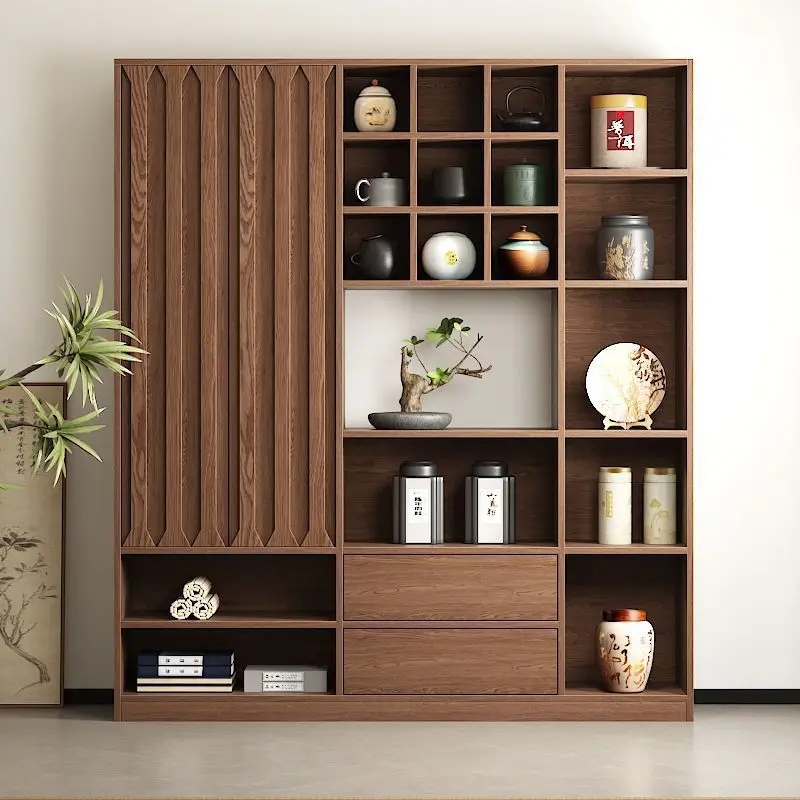 

Bogu frame solid wood partition display cabinet teapot cabinet Duobao Pavilion display cabinet living room