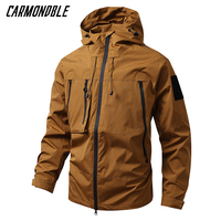 CARMONDBLE New Tide Men Outdoor Casual Jacket Coat Sports Hoodie Outwear Fashion Hiking Camping Climbing Jackets For Men Clothes