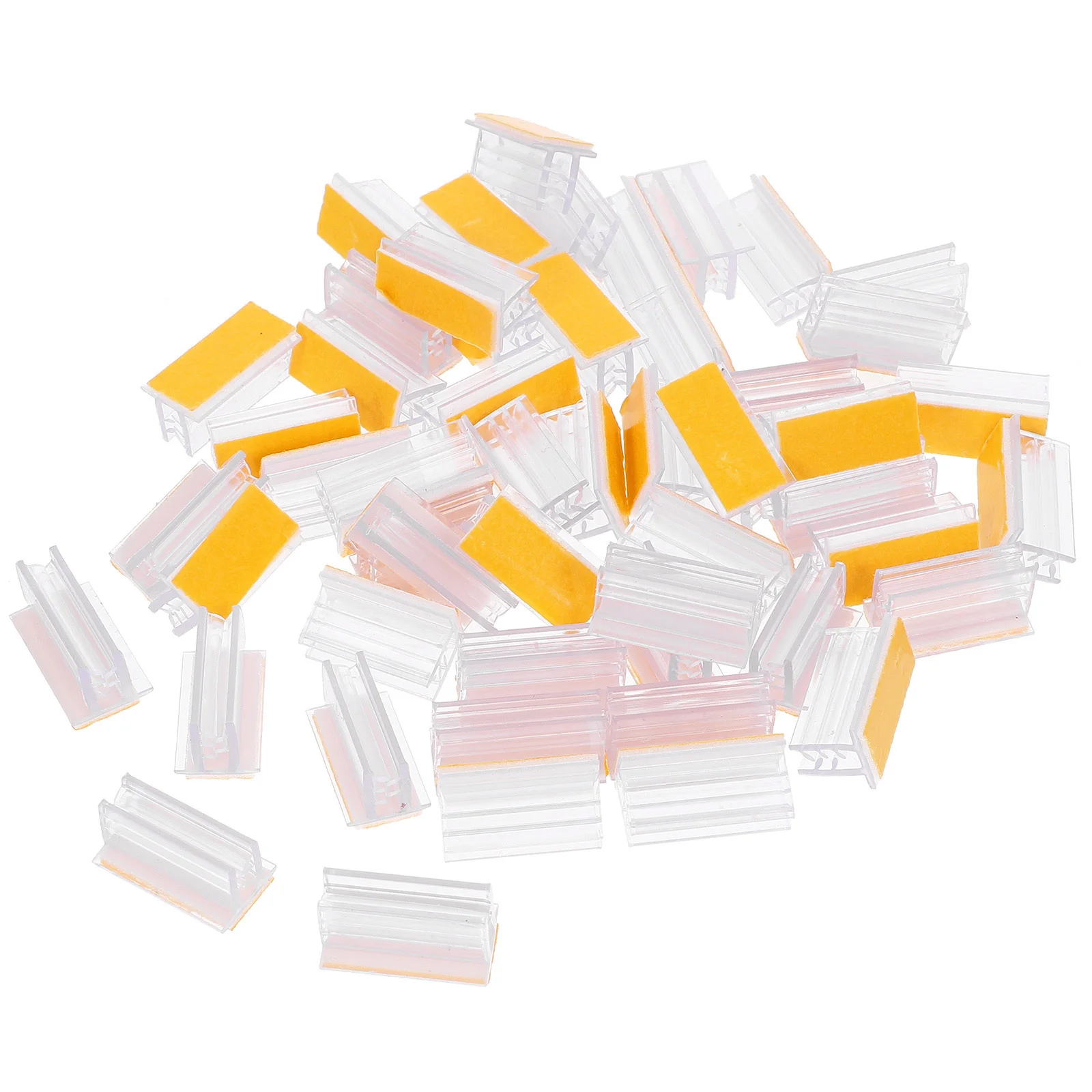 50Pcs Panel Sign Holders Practical Self Adhesive Mini Sneeze Guard Holders for Place Cards Notes Photos Guard Sign Holder