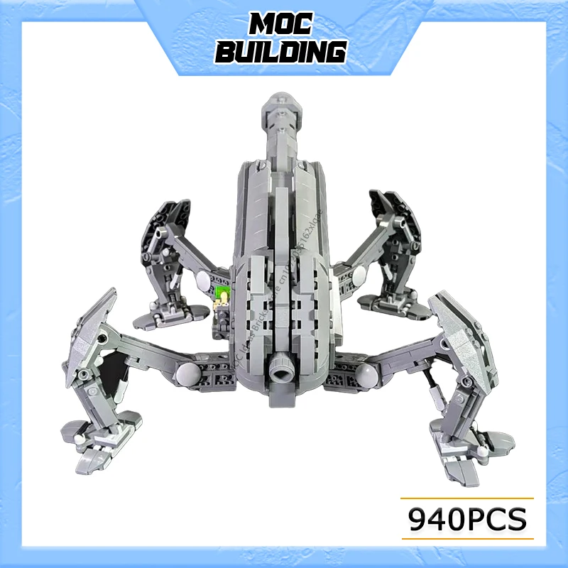 

Строительные блоки MOC, серия космических фильмов, пушка, боевая модель дроида, сделай сам, сборка кирпичей, креативный робот, коллекция игрушек, рождественские подарки