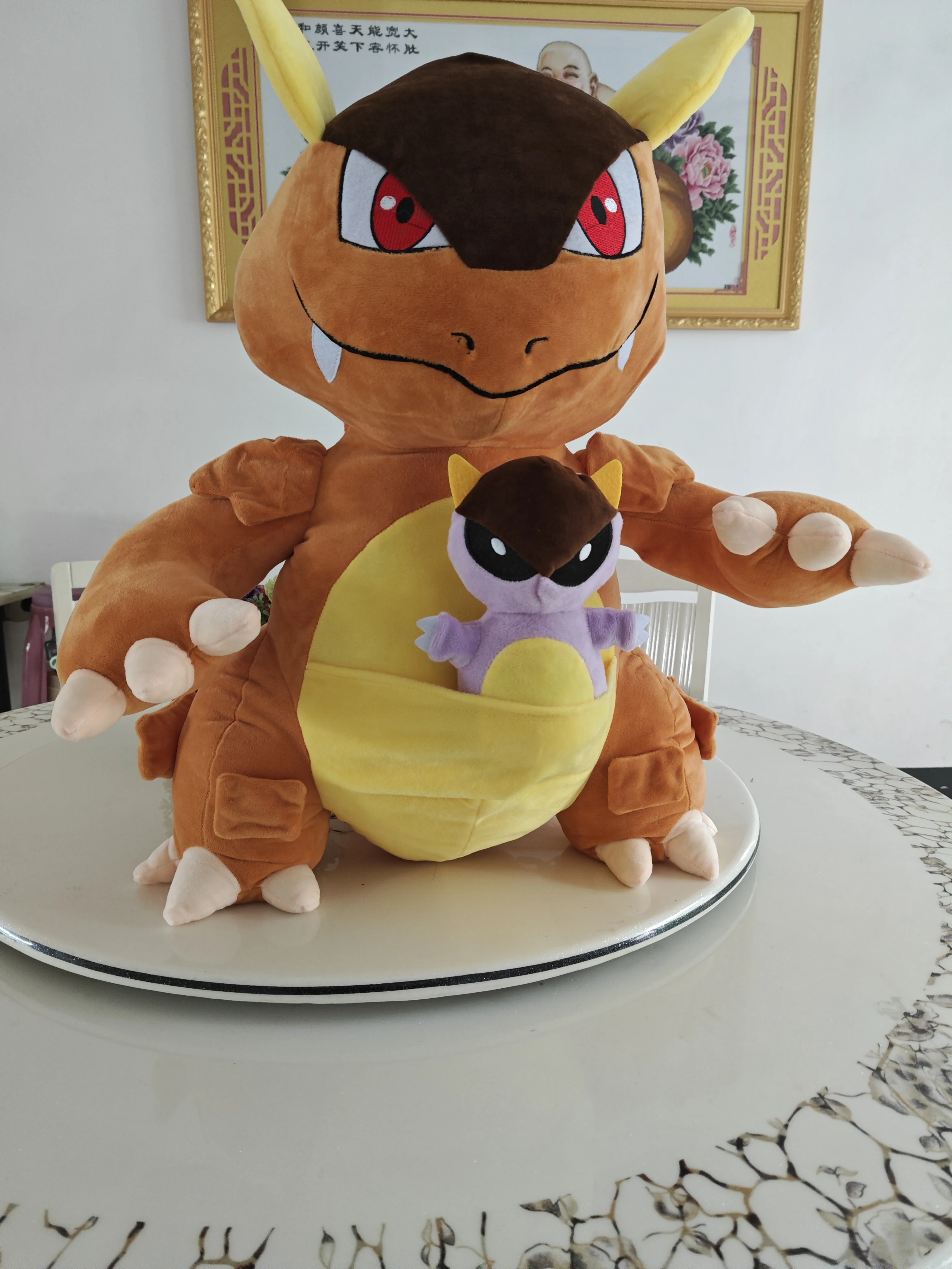 Japanese anime Pokemon Kangaskhan High quality plush doll 60cm Large Kangama Plush toys Children\'s birthday Presents