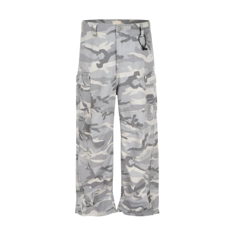 

Джинсы-карго High Street Snow Camo B-Silhouette для мужчин, уличная одежда в стиле хип-хоп, брюки