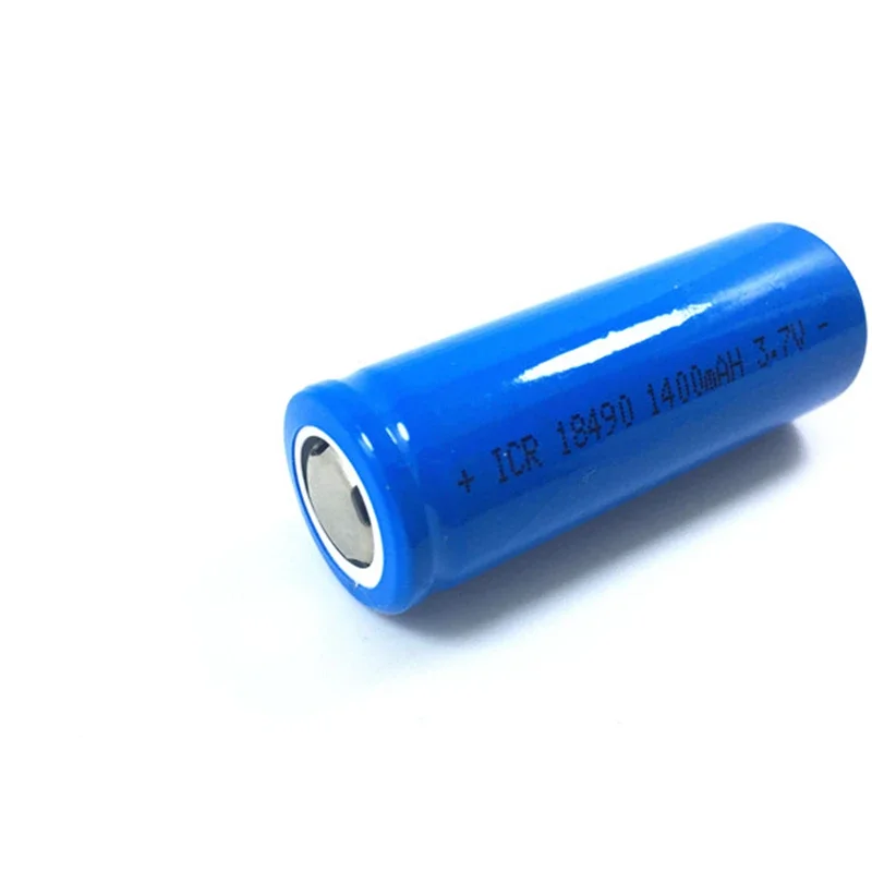 2pcs/lot ICR18490 1400mAh 3.7V Cbalt Oxide Rechargeable Lithium Battery