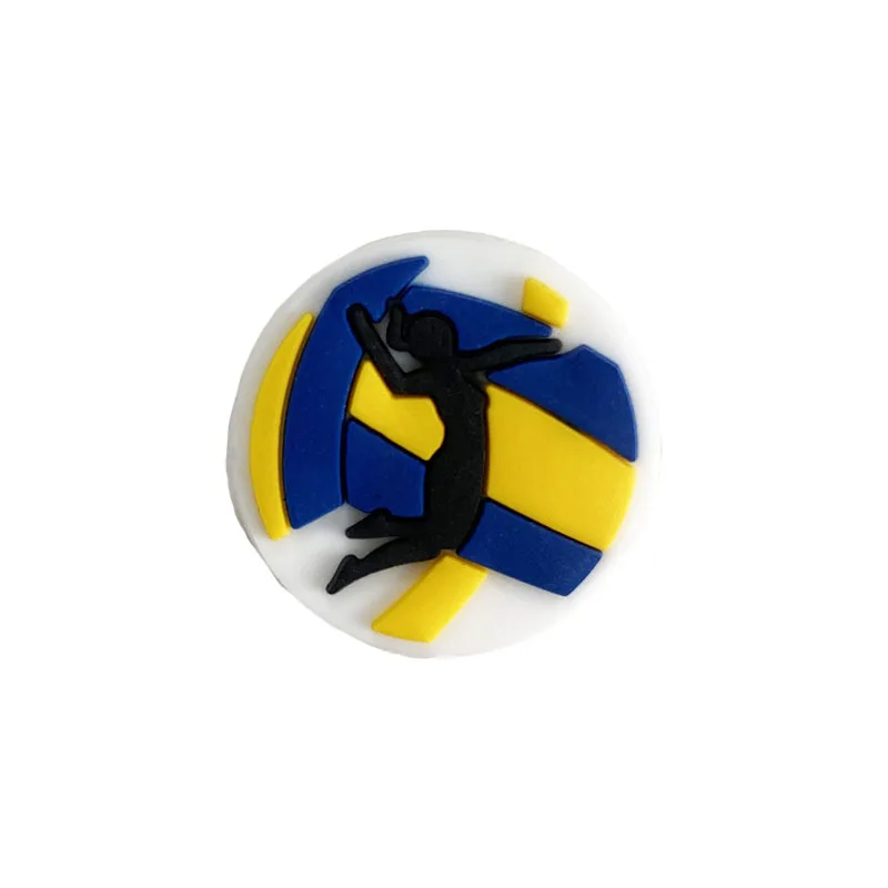 9 Stück Volleyball-Ball-Schuh-Charms, bunte PVC-Clog-Schnallen-Dekorationen, DIY-Bastelzubehör, Partygeschenke, Kindergeburtstagsgeschenke – Detail 6
