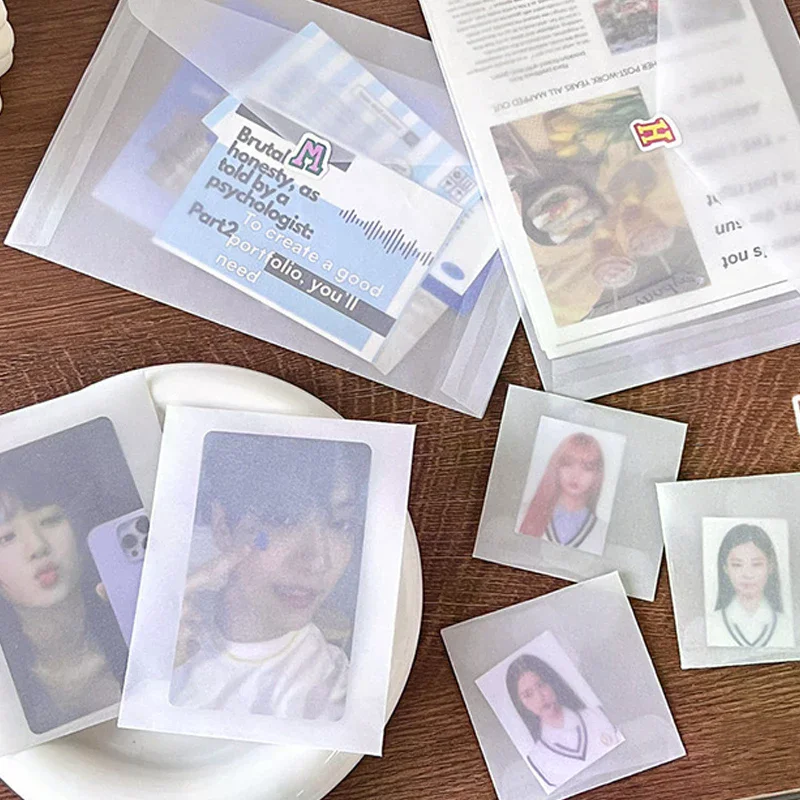 

10pcs Bag Gift Semi Transparent Sulfuric Acid Paper Envelopes for Diy Postcard Card Storage Wedding Invitation Packing
