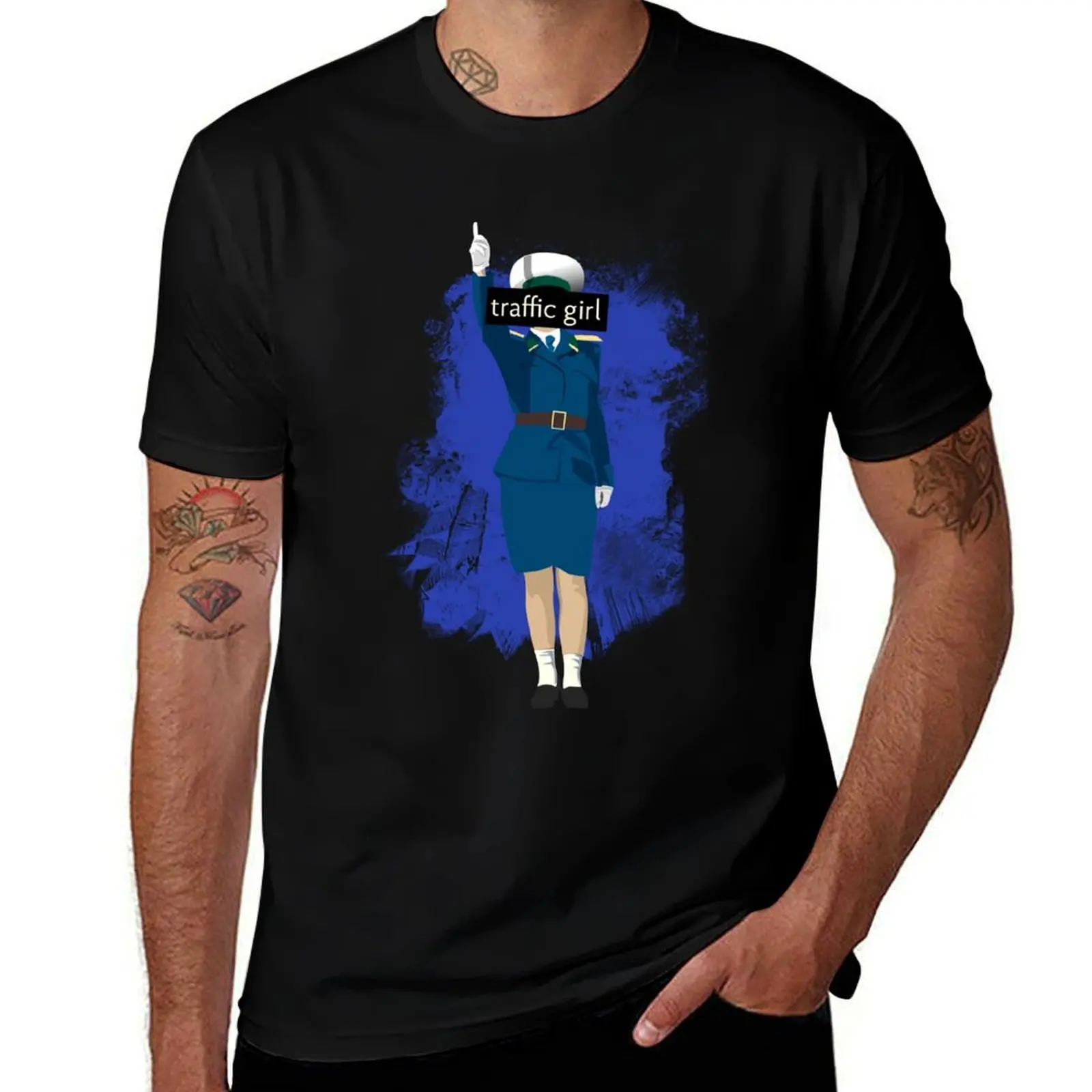 Traffic Girl T-Shirt Basic Daily Outfit Short Sleeve Tee