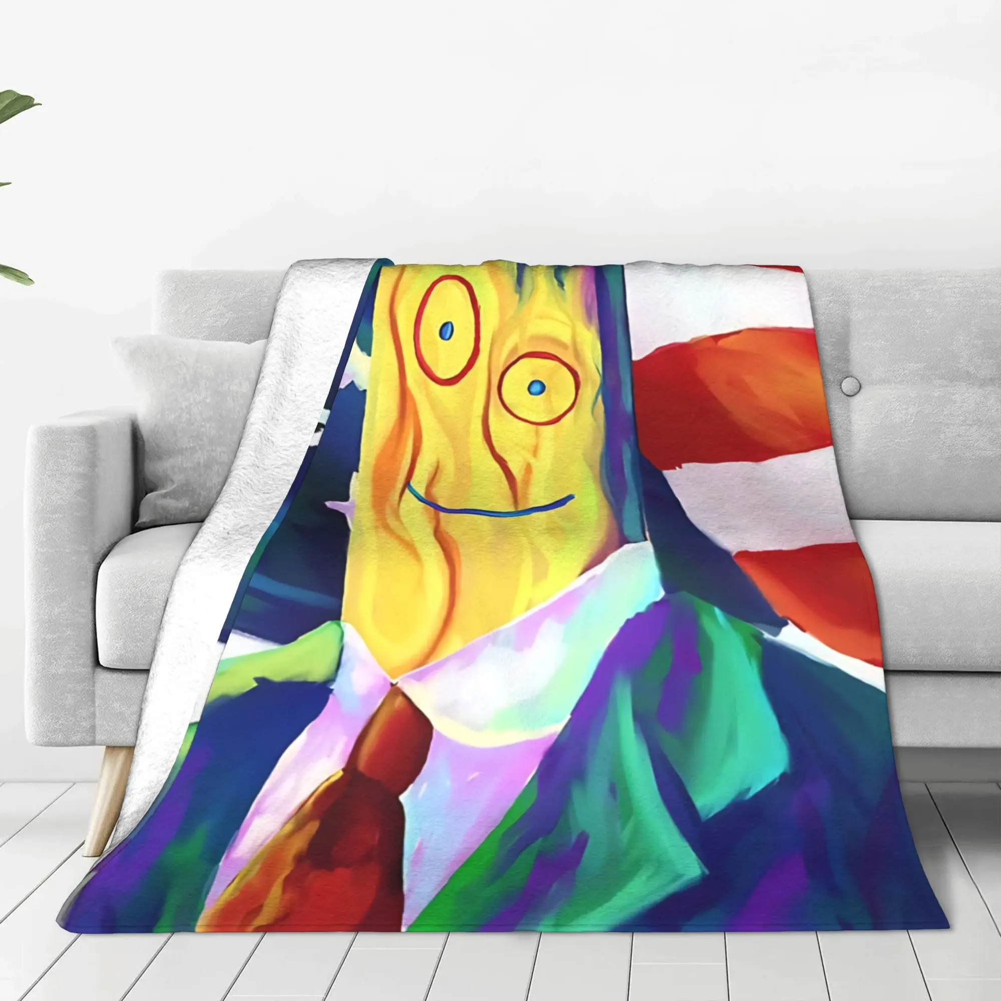 1PC Home Cutecore bold colorful Ed  Edd  Eddy Blanket Super Cosy Plush Home Living Room Sofa Halloween