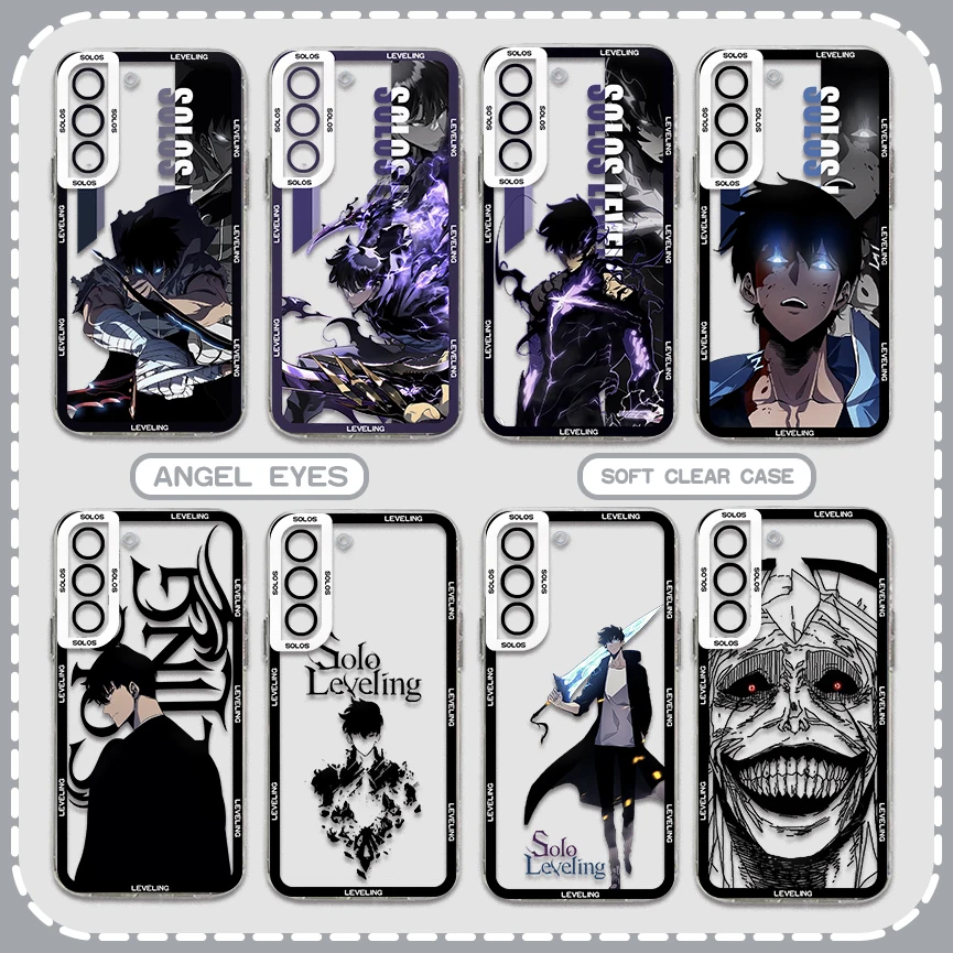 Solos Leveling Anime Clear Case For Samsung A73 A72 A71 A55 A52 A51 A50 A42 A35 A33 A32 A31 A30 A24 A23 A22 A13 A12 A05 5G Cover