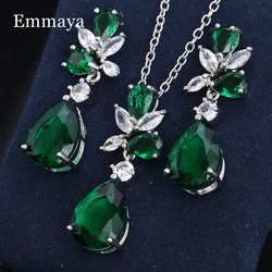 Emmaya Fashion Statement Waterdrop Shape Design Jewelry Set Female Wedding Party Elegant Dress-Up Three Colors Choice