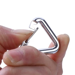 Aluminum Alloys Outdoor Triangular Carabiner Locking Carabiner Clip Keychain Clip for Backpacks Camping Hikings Travel