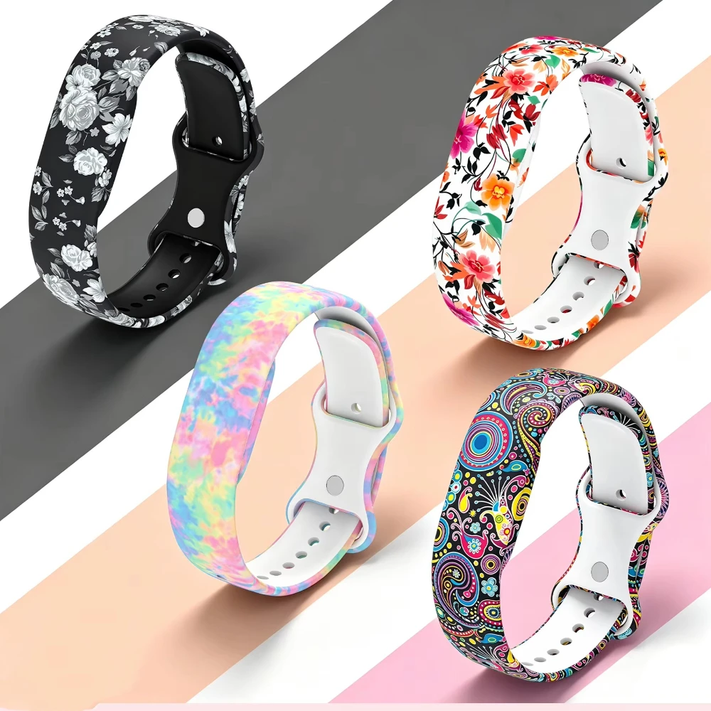 Printing Silicone Strap for Google Fitbit Air Accessories Comfortable Wristband for Google Fitbit Air Soft Breathable Watchband