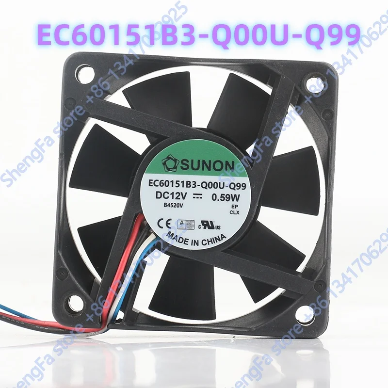 Cooling Fan SUNON 6cm 6015 60X60X15MM 12V 0.59W EC60151B3-Q00U-Q9 maglev inverter Mute four-wire