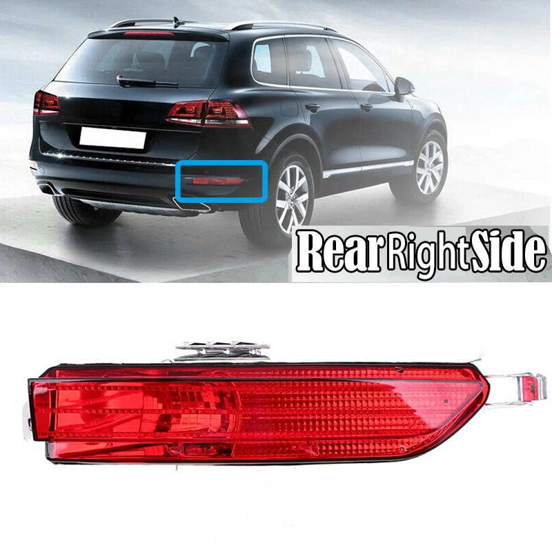 Car Red Rear Fog Lamp Bumper Cover Reflector for Touareg 2011-2014 7P6945701D 7P6945702D Right