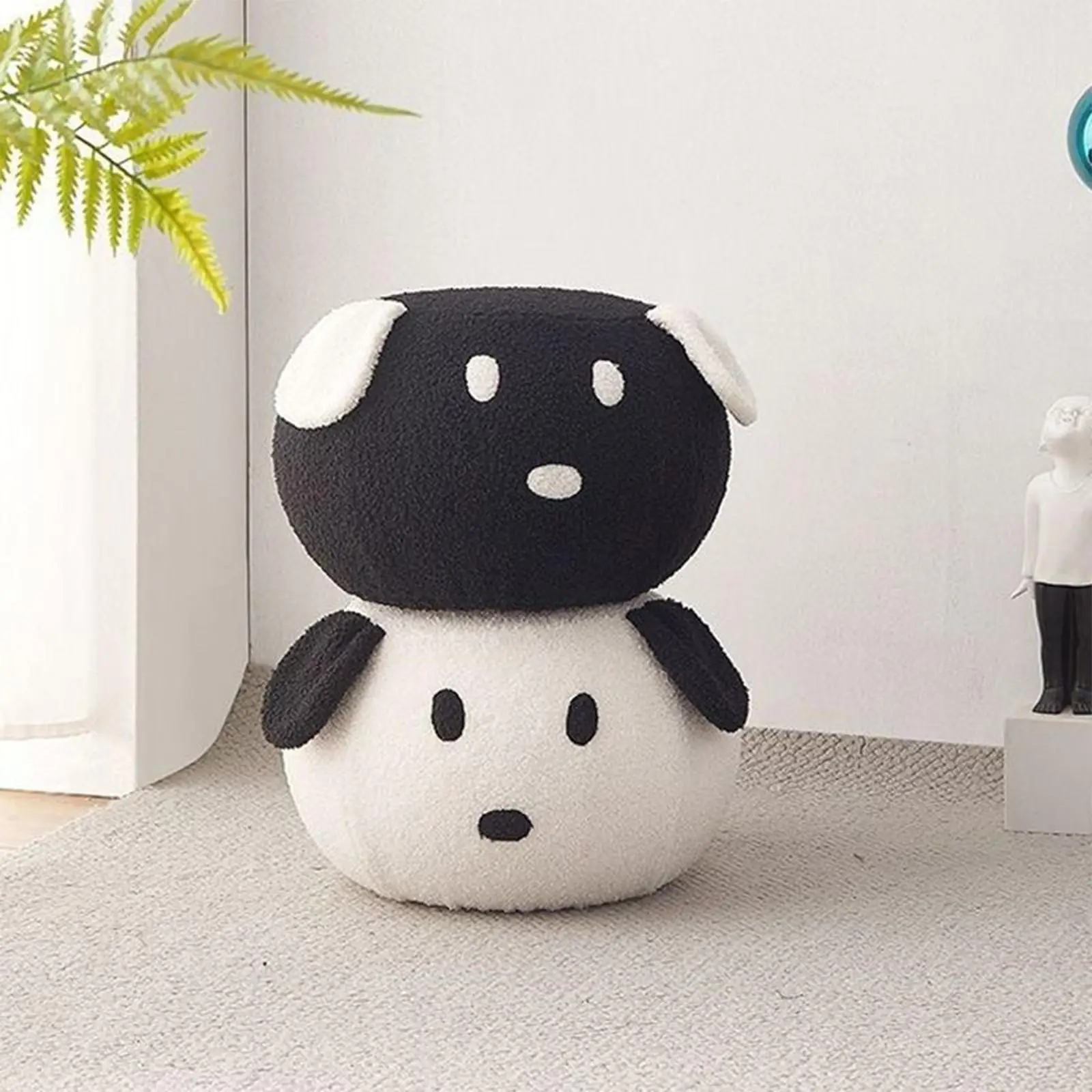 Cute Animal Footstools Sofa Footrest Shoes Changing Footrest Stool Pouffe Footstool for Entryway Bedroom Living Room Office Gift