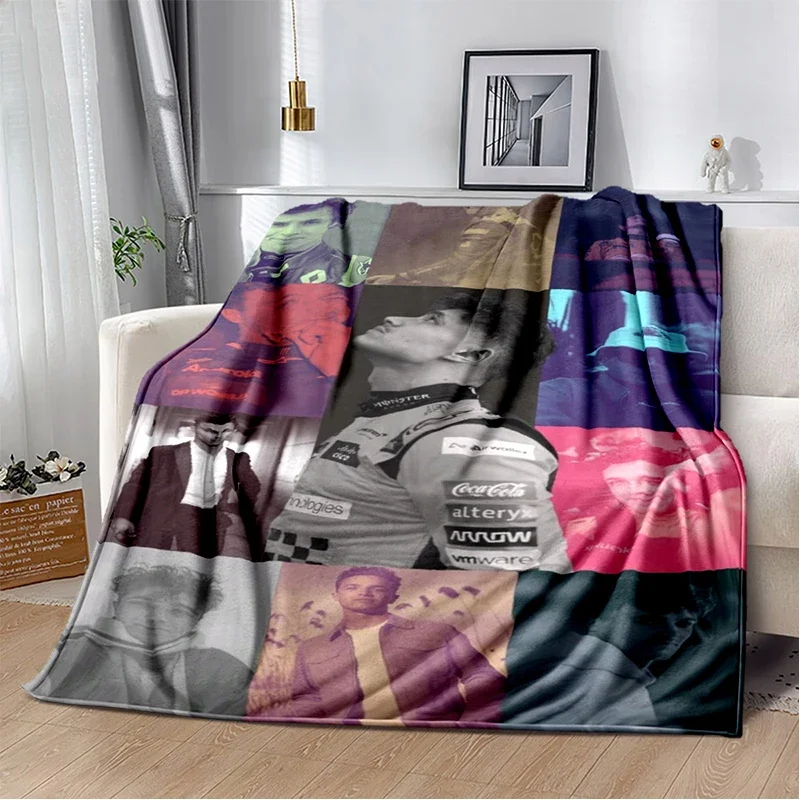 Landos Norris F1 Racer Soft Plush Blanket,Flannel Blanket Throw Blanket for Living Room Bedroom Bed Sofa Office Cover Gift